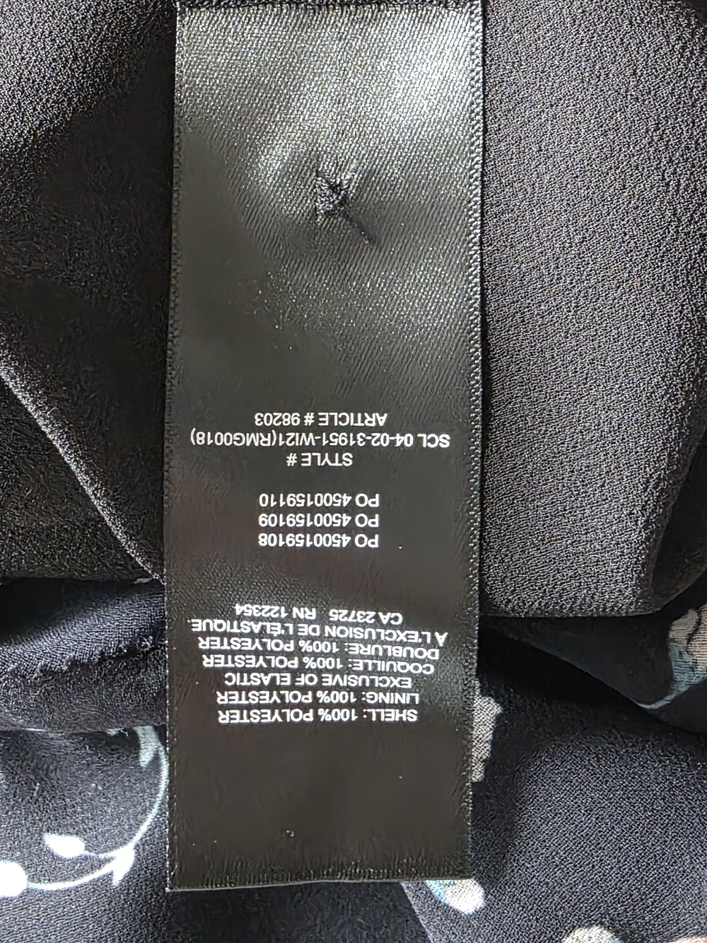 NWOT Aritzia Wilfred Alexis Blouse - Spring Medley Black Size M - Picture 8 of 9